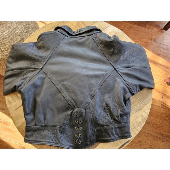 Daytona Joe Vintage Women’s Leather Motorcycle Jacket Size M Moto Rare - Picture 8 of 14